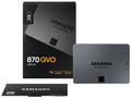 SAMSUNG 870 QVO Festplatte Retail, 2 TB SSD SATA 6 Gbps, 2,5 Zoll, interne SSD