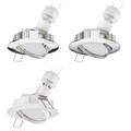 LED Decken-Einbaustrahler CIRC schwenkbar chrom GU10 LED Lampe, weiß, 3-Stufen