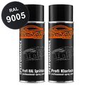 RAL 9005 Tiefschwarz und hochglanz Klarlack Spraydose (jew. 400 ml)