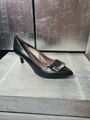 Neuwertige GEOX Pumps Gr 36 Echtleder Halbschuhe schwarz Respira Lederpumps #605