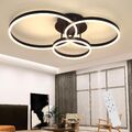 ZMH LED Deckenlampe Deckenleuchte Schlafzimmer Bad Wohnzimmer Flur Dimmbar 3Ring