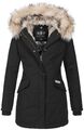 Navahoo Premium Damen Winter Jacke Parka Mantel Winterjacke warm Kunstfell B669