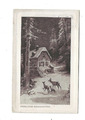 AK, alte Weihnachtskarte v. 1909,  Winterland, Rehe