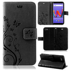 Wiko Harry 2 Handy Tasche Handyhülle Wallet Schutz Hülle Blumen Flip Cover Etui