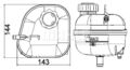 Ausgleichsbehälter, Kühlmittel weiß CRT 85 001S MAHLE für MINI MINI Cabriolet