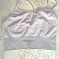 Bustier Sporttop Gr. S von H&M mit Glitzerrand Beige