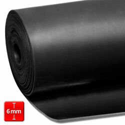 Gummimatte Bodenmatte SBR Schutzmatte GLATT Schwarz 1mm bis 12mm Gummiläufer