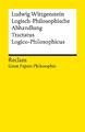 Ludwig Wittgenstein / Logisch-Philosophische Abhandlung. Tra ... 9783150142462