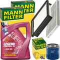 MANN INSPEKTIONSPAKET+5L MANNOL 0W-20 MOTORÖL passend für OPEL KARL 1.0 73+75 PS