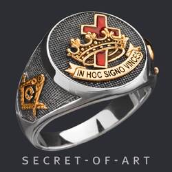 Tempelritter Ring Knights Templar Kreuzritter Freimaurer Masonic 925 Silber