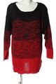 H&M DIVIDED Rundhalspullover Damen Gr. DE 36 rot-schwarz Casual-Look