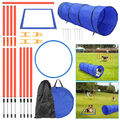 Agility Training Set für Hunde mit Hürde, Tasche, Tunnel und Ring, Hundetraining