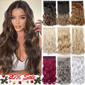 DE 1Pcs Natürlich Dick Haarverlängerung Klipp clip In Hair Extensions Ombre Xmas