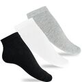 10-40 Paar Sneaker Socken Kurzsocken Füßlinge Herren Damen Schwarz Weiß Grau 