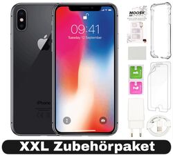 Apple iPhone X 10 - 64 256 GB - Grau Spacegrau Silber Weiß - XXL Starterset