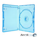 10 Amaray Blu Ray Hüllen für 1 Bluray,DVD Disc Leerhülle Blau Transparent 15 mm