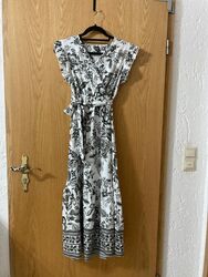 Kleid weiß-grau S/36