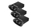 SANDISK 3er Pack Ultra Fit - USB-Flash-Laufwerk, 32 GB, 130 MB/s, Schwarz