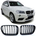 Sport Kühlergrill Doppelsteg Performance Glanz passend für BMW X3 F25 10-14