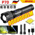 XHP70 Super hell Taschenlampe LED Polizei Taktisches Fackel Wiederaufladbar DHL