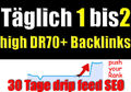 30 Tage manueller Linkaufbau täglich 1 bis 2 High DR 70 Backlinks mit Content 🚀
