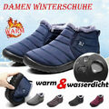 Damen Winterstiefel Schneeschuhe Warm Gefüttert Stiefeletten Flache Boots Neu