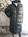 Alpenblitz Damen langer Steppmantel/Jacke schwarz Kapuze Gr.46