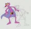 Pink Panther, Der rosarote Panther, Animation Cel, spezielles Weihnachtsgeschenk