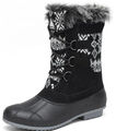 Damen Schneestiefel Warm Gefüttert Winterschuhe Trekking rutschfest Gr. 37