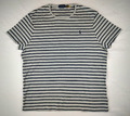 POLO RALPH LAUREN Herren T-Shirt, grau / blau, gestreift, Gr.XXL - neuwertig