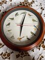 Uhr Wanduhr Rund Vögel Holzoptik Vogelstimmen Birdsong Clock gebraucht