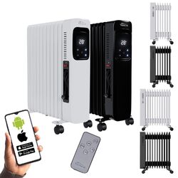 Ölradiator Elektroheizung Radiator Öl Heizkörper 1500W 2500W Heizung 7 11 Rippen✔️WiFi APP✔️ROLLEN ✔️THERMOSTAT ✔️3 HEIZSTUFEN