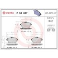 1x ORIGINAL® Brembo P 50 057 Bremsbelagsatz, Scheibenbremse Vorne, exkl.