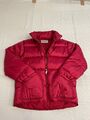 Sports Wear Damen Daunenjacke Rot - Größe 36 - Winterjacke mit Kapuze