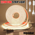 230V COB LED Streifen Stripe Lichtband Lichtschlauch Wasserdicht Selbstklebend