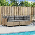 Gartenmöbel Sofa Garnitur Sitzgruppe Lounge 5-tlg. Schwarz Poly Rattan vidaXL