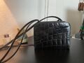 JOOP Handtasche Umhängetasche Schwarz Kroko Leder optik TOP Vintage