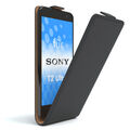 Tasche für Sony Xperia T2 Ultra Flip Case Schutz Hülle Cover Etui Schwarz