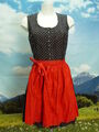 aus 60/70er Vintage Feinmuster wundervolles sexy Dirndl & Schürze DK845 Gr.38