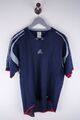 Adidas Herren T-Shirt kurzärmelig Activewear Sportpullover blau Größe M