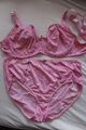 BH und Slip Set Gr. 100 C und 3 XL rosa Blumenranken