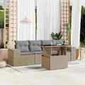 Gartenmöbel Sofa Garnitur Sitzgruppe Lounge 5-tlg. Schwarz Poly Rattan vidaXL