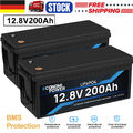 LiFePO4 Lithium Batterie 24V 12V 200Ah Akku BMS 15000 Zyklen Solar Wohnmobil DE