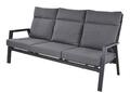 Lesli Living 3er Loungesofa Loungebank "Ohio" 192x81cm Gartenbank Sitzbank Bank