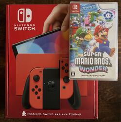 Nintendo Switch OLED Mario Red Edition Konsole + Super Mario Bros Wonder