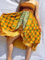 Indisches handgefertigtes Vintage Recycling Sari Seide Maxi Strand...