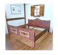 Voglauer Doppelbett Bett Holzbett Bauernbett Schlafzimmer Landhaus altrosa 1800