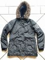 SUPERDRY  Winter Parka Mantel Everest  Wintermantel Winterparka  Gr. L Schwarz