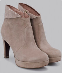 Tamaris Stiefelletten, Heart and Sole, 38, Leder, beige, neuwertig