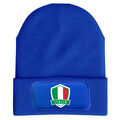 Italien Abzeichen Aufnäher Beanie Italia Rugby Sport Event Er Männer Frauen Winterhüte...